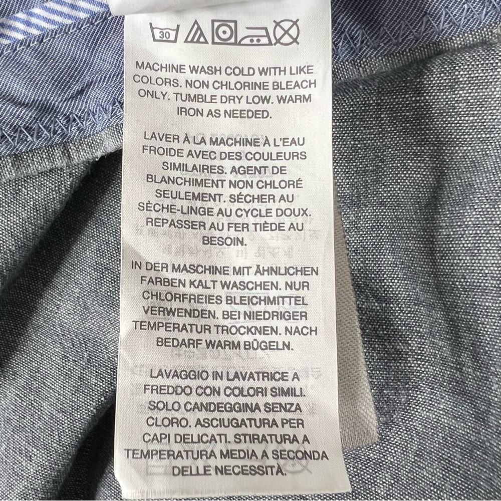 J. Crew Pants Men’s Bowery Slim Chambray Blue Lightweight 100% Cotton W 32 L 32 - Picture 7 of 14